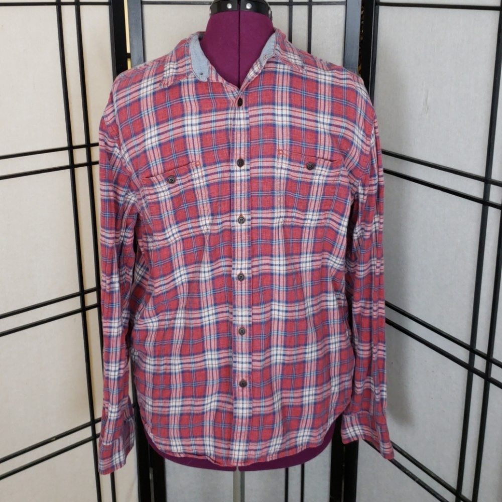 Lucky Brand Mens Classic Fit Flannel Button Down